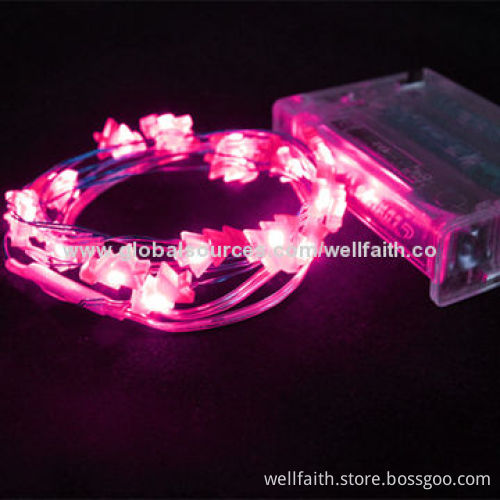 Tiny LED lights on ultra thin copper or silver wire